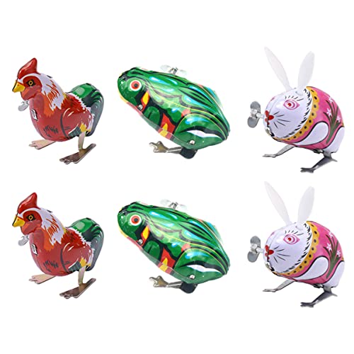 HOMOBABE 6Stücke Aufziehspielzeug Tiere Lustige Cartoon Tierfiguren für Kognitive als Deko für Ostern Hase Frosch und Mehr von HOMOBABE