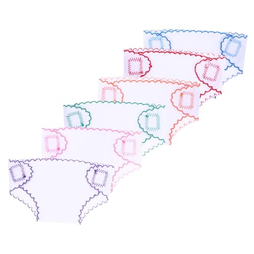 HOMOBABE 6Stücke Puppen Wiederverwendbare Stoffwindeln für Puppen DIY Puppen Zubehör Waschbare Puppen Windelhosen Bunten Farben HOMOBABE 6Stücke Puppen Wiederverwendbare Stoffwindeln für Puppen DIY Puppen Zubehör Waschbare Puppen Windelhosen Bunten Farben von HOMOBABE