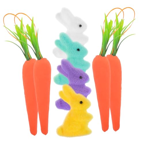 HOMOBABE 8 Stück Osterhase Plüsch Party Ohren für Ostern zu Ostern caketopper 1 Easter Decoration Ostergeschenk Auto kleine Hasenfiguren Exquisite Kaninchendekore Schaum von HOMOBABE