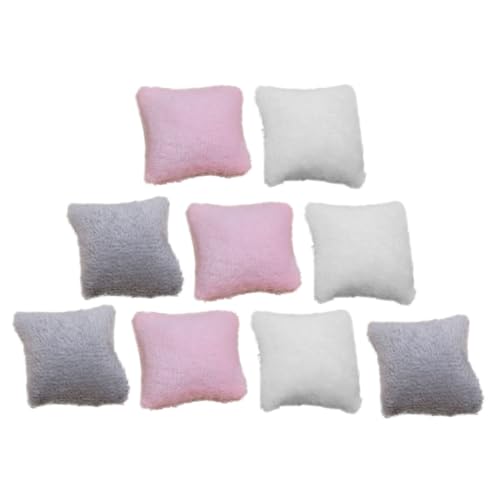 HOMOBABE 9 Stück Hauskissenmodell mini Kissen puppenhaus Sofa Puppenhaus Sammlerstück Kissen realistische Puppe Wurfkissenmodell Ding Miniaturmöbel für Puppenhäuser süße Couchkissen Plüsch von HOMOBABE