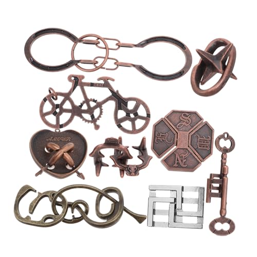 HOMOBABE 9 Stück Teiliges Metall Gehirnspiel Puzzle Luban Lock Interaktive Denksportaufgaben für Erwachsene Geduldsspiel für Familie und Freunde zum Stressabbau und Zeitvertreib HOMOBABE 9 Stück Teiliges Metall Gehirnspiel Puzzle Luban Lock Interaktive Denksportaufgaben für Erwachsene Geduldsspiel für Familie und Freunde zum Stressabbau und Zeitvertreib von HOMOBABE