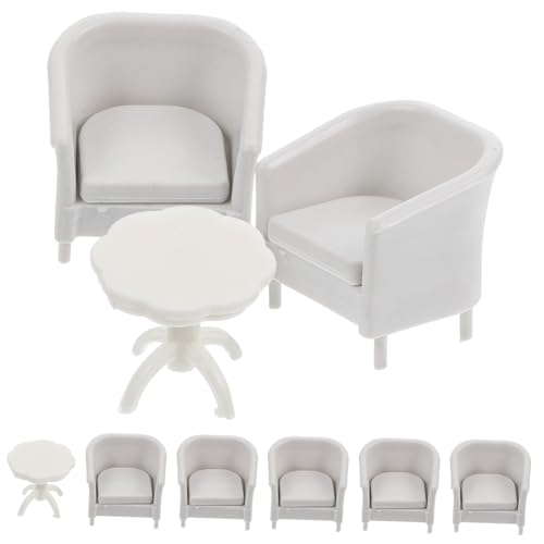 HOMOBABE 9Stücke Mini und Stuhl Modell Teiliges aus Kunststoff für Puppenhaus und Miniaturwelt für DIY Dekoration und Mini Möbel für Innenräume von HOMOBABE