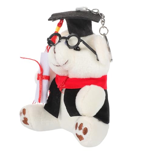 HOMOBABE Abschluss Bär Schlüsselanhänger Plüsch Anhänger für Taschen Süßer Doctor Bear Schlüsselring zur Graduierung Valentinstag Weihnachten von HOMOBABE