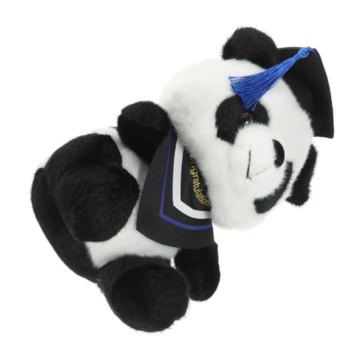 HOMOBABE Absolvent der Doktorarbeit Panda Animal Toys plushible snugible schlafzimmerdeko Abschluss süßer Panda-Plüsch bequemes Stofftier Bequeme Panda-Puppe PP Baumwolle Blue von HOMOBABE