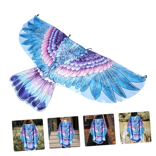 HOMOBABE Adlerflügel Kostüm Umhang mit Verstellbaren Schulterriemen Leichter Halloween Cosplay Umhang für Erwachsene Vielseitiges Vogel Flügel Requisit für Party und Fasching in Blau HOMOBABE Adlerflügel Kostüm Umhang mit Verstellbaren Schulterriemen Leichter Halloween Cosplay Umhang für Erwachsene Vielseitiges Vogel Flügel Requisit für Party und Fasching in Blau von HOMOBABE