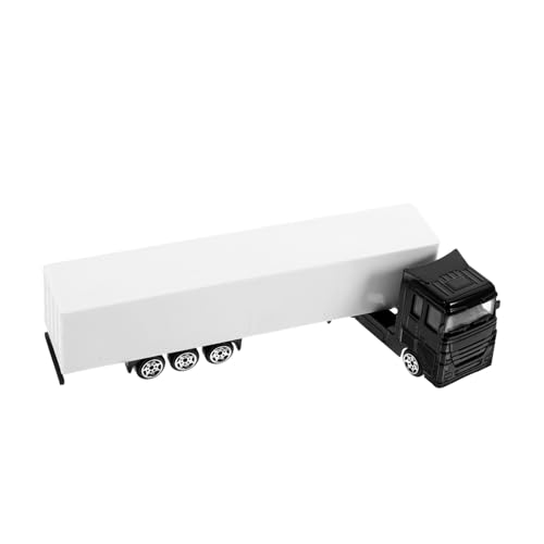 HOMOBABE Alloy Container Truck Modell Hochwertiges für Realistische Details Kognitives Lernspielzeug für Kleinkinder und Baustellenfans Schwarz von HOMOBABE