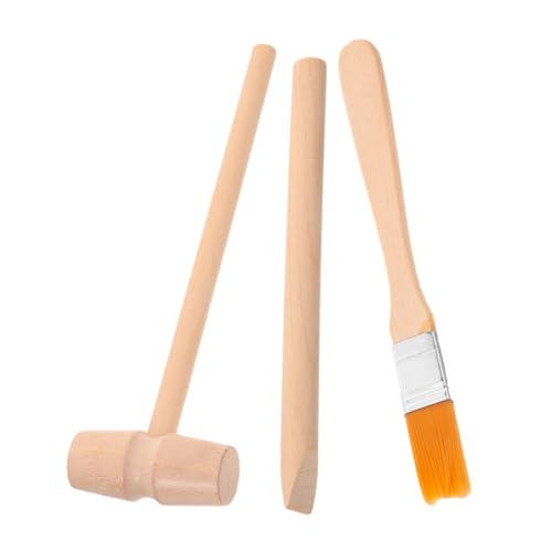 HOMOBABE Ausgrabungsset mit Holzhammer Meißel und Pinsel Pädagogisches Grabwerkzeug für Jungen und Mädchen Fördert Kreativität und Praktische Fähigkeiten Tragbares Lernspielzeug für Draußen von HOMOBABE