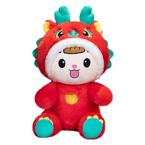 HOMOBABE Desktop-drachenpuppe Plüschdrache Plüsch Chinesische Drachenpuppe Entzückende Plüsch-drachenpuppe Dekorative Ausgestopfte Drachenpuppe Ausgestopfte Drachentierpuppe Kurzer Plüsch von HOMOBABE