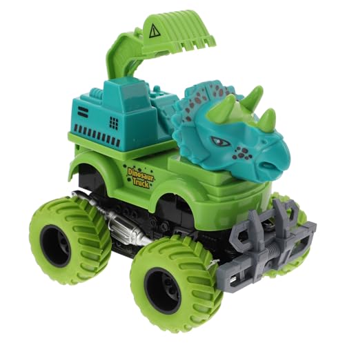 HOMOBABE Dinosaurier Spielzeugauto aus Robustem Manuell Betriebenes Ingenieur Fahrzeug mit Rückzugfunktion Sicher und Kinderfreundlich Geeignet für Jungen und Mädchen als Frühes von HOMOBABE