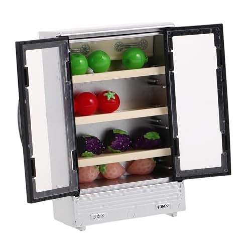 HOMOBABE Dollhouse Kühlschrank Modell Realistisches Küchenspielzeug für Puppenhaus Gefrierschrank für Kinderzimmer und Kreative Spielumgebungen HOMOBABE Dollhouse Kühlschrank Modell Realistisches Küchenspielzeug für Puppenhaus Gefrierschrank für Kinderzimmer und Kreative Spielumgebungen von HOMOBABE
