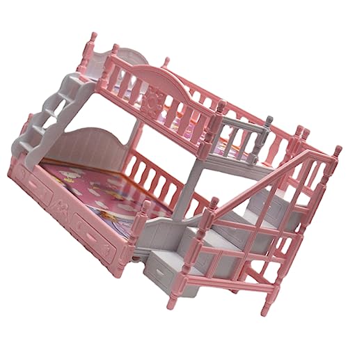 HOMOBABE Doppelstockbett Modell für Puppenhaus Mini Möbel Zubehör Rosa Etagenbett für DIY Dekoration und Puppenspiel für Kreative Spielwelten HOMOBABE Doppelstockbett Modell für Puppenhaus Mini Möbel Zubehör Rosa Etagenbett für DIY Dekoration und Puppenspiel für Kreative Spielwelten von HOMOBABE