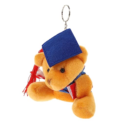 HOMOBABE Dr Bär Schlüsselanhänger des Deckels Plüsch Schlüsselanhänger Schlüsselanhänger Mini Plüschtiere Dekoration Medaillon Cartoon Bär Anhänger Schlüssel Bär Anhänger Bär von HOMOBABE