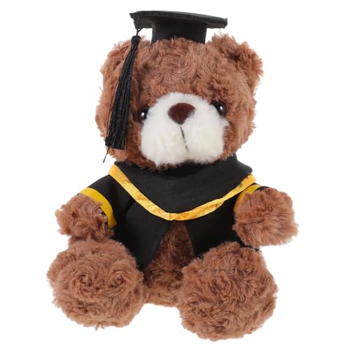 HOMOBABE Dr. Bärenpuppe Abschluss Plüschbär Abschluss Stofftiere Dekorativer Graduierungs-plüschbär Abschlussgeschenk Weiche, Flauschige Puppe Zarter Ausgestopfter Bär Pp Baumwolle von HOMOBABE