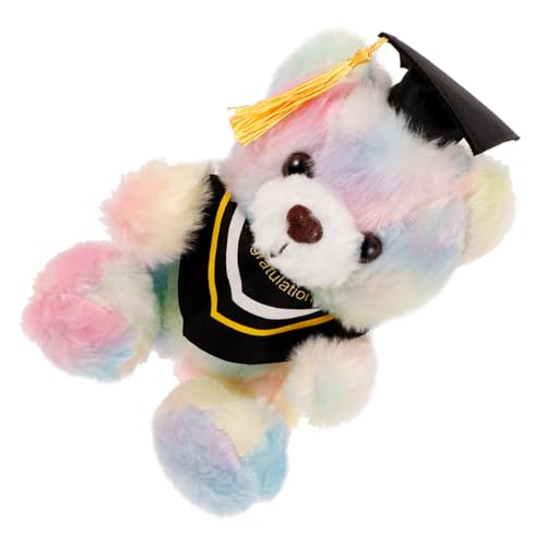 HOMOBABE Dr. Bärenpuppe Little Bear House Decoration Abschlussbär Stuffed Soft Toys Plush Toy plushbit abschluss ausgestopfter bär kleine Bärenpuppe PP Baumwolle Colorful von HOMOBABE