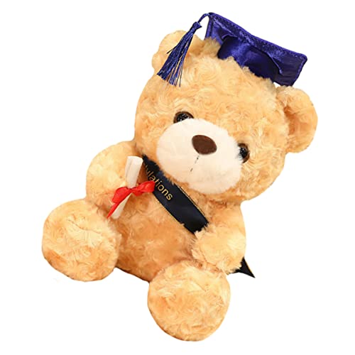 HOMOBABE Dr. Bärenpuppe abschlussgeschenk pluschteddy Plüschspielzeug Abschluss Stofftier am süßesten Mini ausgestopfte Bären Plüsch Abschluss trägt Klasse von 2022 PP Baumwolle Light Brown von HOMOBABE