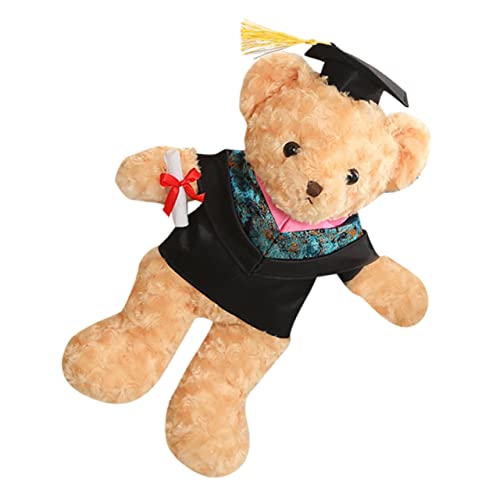 HOMOBABE Dr. Bärenpuppe lauch Kuscheltier Abschlussfeier endkappen Absolventenbär Abschiedsgeschenk Abschluss Bär tragen Plüsch-Abschlusspuppen Herzlichen Glückwunsch PP Baumwolle von HOMOBABE