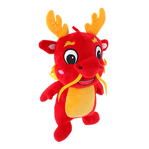 HOMOBABE Drachen Plüschtier Drachen-plüschtier Drachen-Maskottchen- Stofftier Ausgestopfte Drachenpuppe Drachen-Sternzeichen- Drachen-kuscheltiere Rot Pp Baumwolle von HOMOBABE