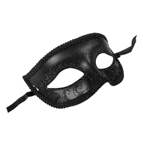 HOMOBABE Elegant Schwarze Maske für Halloween und Maskenball Stilvolle Cosplay Maske mit Zartem Muster für Karneval Kostümpartys und Nachtclubs HOMOBABE Elegant Schwarze Maske für Halloween und Maskenball Stilvolle Cosplay Maske mit Zartem Muster für Karneval Kostümpartys und Nachtclubs von HOMOBABE