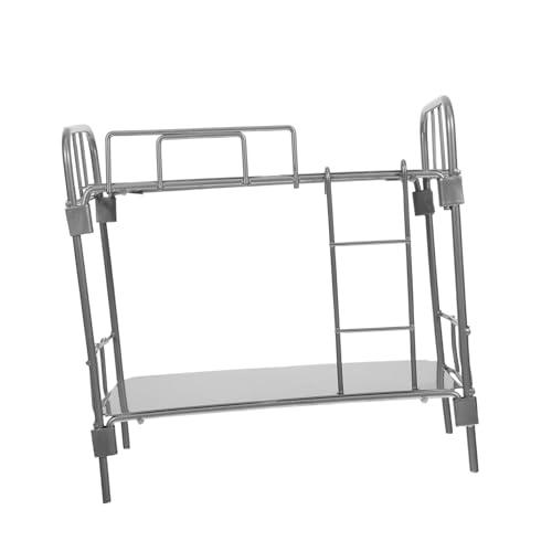 HOMOBABE Etagenbett Aus Metall: Mini-puppenhausmöbel, Miniatur-Schlafzimmer, Kinder, Rollenspiel, Spielzeug, Puppenhaus, Kinderbett, Mini-schlafzimmermöbel, Silber HOMOBABE Etagenbett Aus Metall: Mini-puppenhausmöbel, Miniatur-Schlafzimmer, Kinder, Rollenspiel, Spielzeug, Puppenhaus, Kinderbett, Mini-schlafzimmermöbel, Silber von HOMOBABE