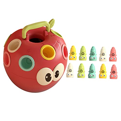 HOMOBABE Farben Matching Wurm Lernspielzeug für Pädagogisches Puzzle Kreativität und Hand Augen Koordination Apfel Würmer von HOMOBABE
