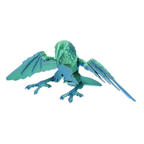 HOMOBABE Flexibler Flügel Papagei Abbildung 3D Printed Papagei Spielzeug Bewegliche Künstliche Vögel Für Home Office Desk Accessoires Vogelbeobachter -Enthusiast -Sammlung Display von HOMOBABE