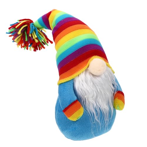 HOMOBABE Große Bunte Gnompuppe ohne Gesicht Farbenfrohe Skandinavische Stofffigur Dekorativer Wohnungs Fensterschmuck Liebevoll Verarbeitet Lebhafte Farbakzente Geschenkidee für Familie von HOMOBABE