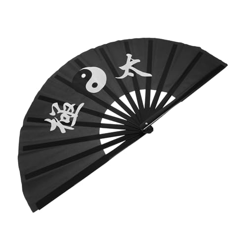 HOMOBABE Großer Faltbarer Handfächer, Chinesischer Taichi-Kampfkunst-Kungfu-Tanz, Übungstraining, Leistungsfächer, Handfaltfächer Für Männer Und Frauen HOMOBABE Großer Faltbarer Handfächer, Chinesischer Taichi-Kampfkunst-Kungfu-Tanz, Übungstraining, Leistungsfächer, Handfaltfächer Für Männer Und Frauen von HOMOBABE