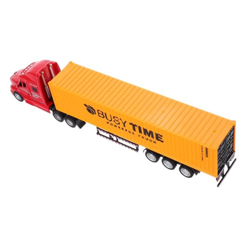 HOMOBABE Container LKW Spielzeugauto 1:48 für Kinder Robustes Modell mit Anhänger Interaktives Transportfahrzeug für Spiel und Sammlung von HOMOBABE