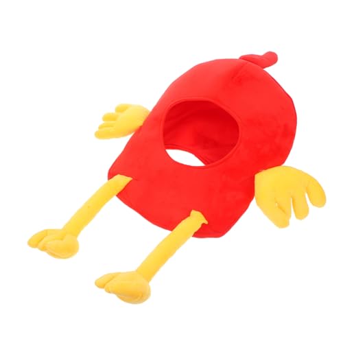 HOMOBABE Hühnchen Cosplay Hut Lustige Kopfbedeckung für Halloween Kostümpartys und Fotoshootings Einfach Anzulegen und Abnehmbar Kreatives Accessoire für Spaß und Stil von HOMOBABE