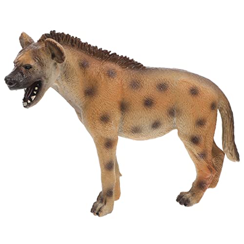 HOMOBABE Hyänen Modell aus Hochwertigem Kunststoff Realistisches Tierornament für Dekoratives Wildtier für Tisch und Zuhause für Mikro Landschaften und Terrarien von HOMOBABE