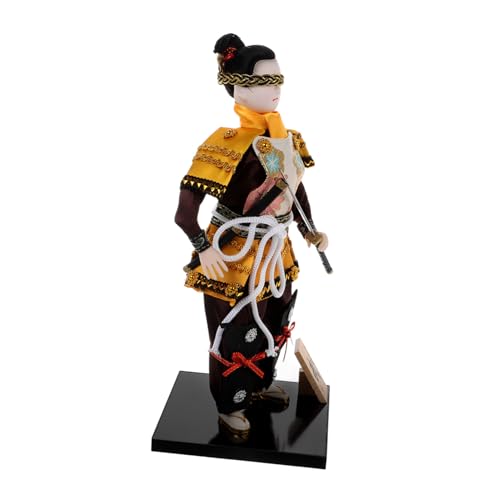 HOMOBABE Japanische Samurai Doll Figur Desktop Dekoration Kompakt Stabil für Wohnzimmer Büro Schlafzimmer Kleine Japanische Kriegerin Kunstfigur von HOMOBABE