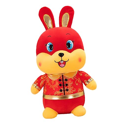 HOMOBABE Kaninchen-Maskottchen-Puppe Tierkreis-Hase-Puppen Kinderspielzeug Desktop-Kaninchenpuppe entzückendes Häschendekor Neujahrsvorräte Baumwoll- und Plüschmaterialien HOMOBABE Kaninchen-Maskottchen-Puppe Tierkreis-Hase-Puppen Kinderspielzeug Desktop-Kaninchenpuppe entzückendes Häschendekor Neujahrsvorräte Baumwoll- und Plüschmaterialien von HOMOBABE