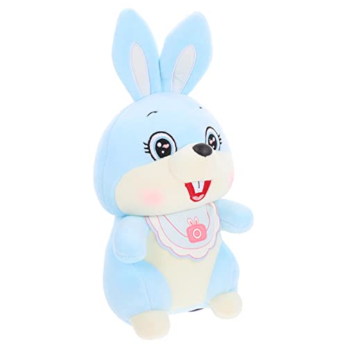 HOMOBABE Kaninchen Plüschtier Cartoon-plüschkaninchen Ausgestopftes Hasenpuppenspielzeug Kindergeschenke Entzückender Stoffhase Entzückender Plüschhase Schöner Kuschelhase Blue Pp Baumwolle von HOMOBABE