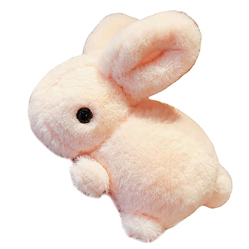 HOMOBABE Kaninchen Plüschtier Gefüllte Hasenpuppe Entzückender Plüschhase Dekorativer Stoffhase Ausgestopfter Hase Kaninchengefüllter Ausgestopftes Kaninchen Rosa Pp Baumwolle von HOMOBABE