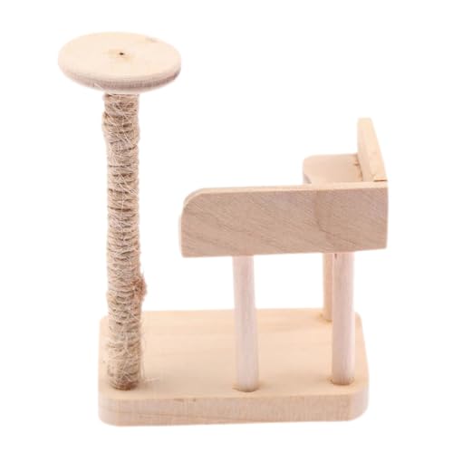 HOMOBABE Katzenturm aus Holz Puppenhaus Möbelmodell Stilvolles Katzenklettergerüst für Kreatives Fantasie Perfektes Accessoire für Puppenhäuser HOMOBABE Katzenturm aus Holz Puppenhaus Möbelmodell Stilvolles Katzenklettergerüst für Kreatives Fantasie Perfektes Accessoire für Puppenhäuser von HOMOBABE