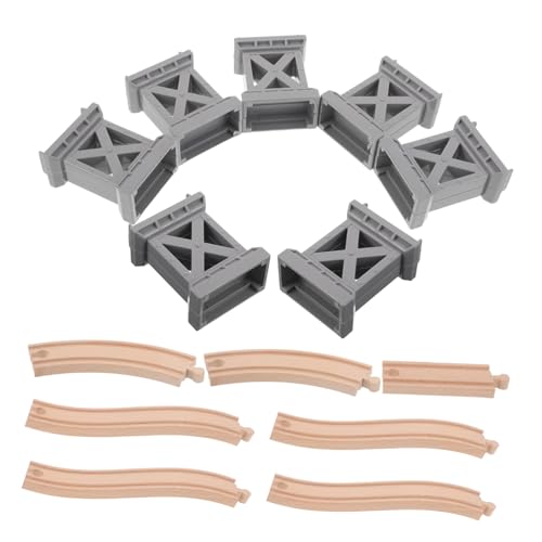 HOMOBABE Kleine Bahnstrecke Set Puppenhaus-Spielset für Jungen Holztrennstrecken Starttrennstrecke Zug zubehör Schienen Gleisbrücke Zugtisch untere Ebene hölzerner Zug Zuganschlüsse Plastik HOMOBABE Kleine Bahnstrecke Set Puppenhaus-Spielset für Jungen Holztrennstrecken Starttrennstrecke Zug zubehör Schienen Gleisbrücke Zugtisch untere Ebene hölzerner Zug Zuganschlüsse Plastik von HOMOBABE