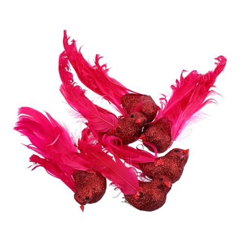 HOMOBABE Künstliche Vögel 6 Stück Künstliche Vögel Gefälschte Vögel Mit Clips Vogelornamente Für Baum Dekorative Vögel Heimdekoration Kleine Vögel Basteln Schreibtischvögel von HOMOBABE