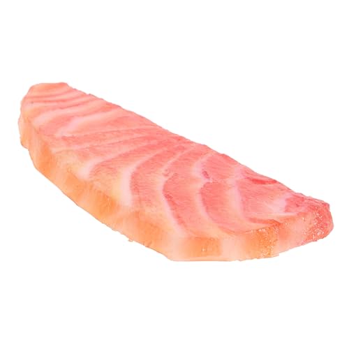 HOMOBABE Künstliche Lachsscheiben Modell Realistische Lebensmittel Dekoration PVC Modell für Sushi Teller Fotorequisiten Küchen Deko für Hochzeiten Partys von HOMOBABE