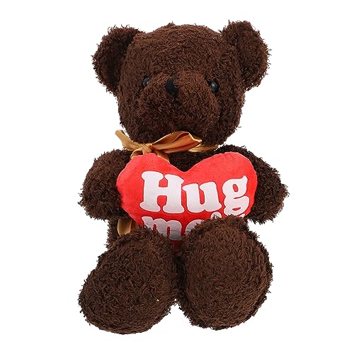 HOMOBABE Liebe Bärenpuppe Mädchen Plüschpuppe Figur Kuscheltiere für Mädchen kuschelbären Geschenkideen Valentinstag Plüschgefüllter Plüschbärenspielzeug Brown HOMOBABE Liebe Bärenpuppe Mädchen Plüschpuppe Figur Kuscheltiere für Mädchen kuschelbären Geschenkideen Valentinstag Plüschgefüllter Plüschbärenspielzeug Brown von HOMOBABE