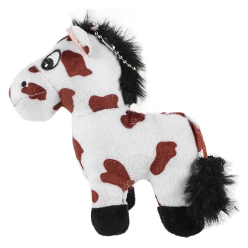 HOMOBABE Mini Plüsch Pferd Schlüsselanhänger Süßer Weicher Tieranhänger für Taschen Schlüsselringe Niedliches Handgefertigtes Stofftier für Kinderpartys und Mitgebsel von HOMOBABE