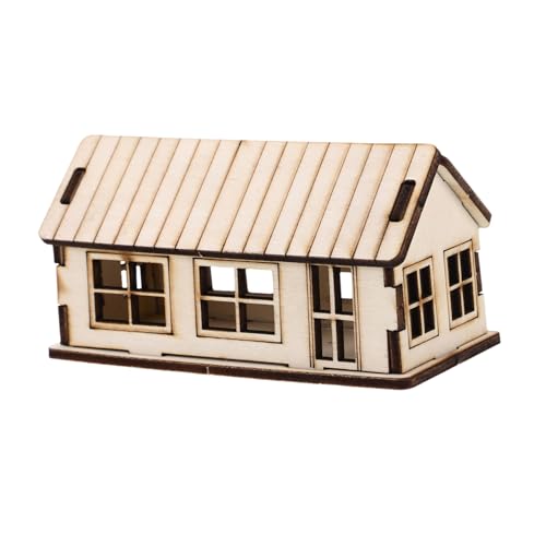 HOMOBABE Miniatur Häuser Modell aus Holz für Bastelarbeiten DIY Puzzle Haus Pädagogisches für Sandbox Projekte und Dekoration HOMOBABE Miniatur Häuser Modell aus Holz für Bastelarbeiten DIY Puzzle Haus Pädagogisches für Sandbox Projekte und Dekoration von HOMOBABE
