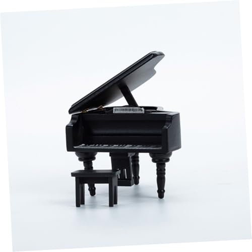 HOMOBABE Miniatur Holz Klaviermodell Puppenhaus Dekoration Realistisches Mini Piano Ornament für Puppenmöbel Leichtes Miniatur Instrument für Schlafzimmer und Ankleidezimmer Kindgerechtes von HOMOBABE