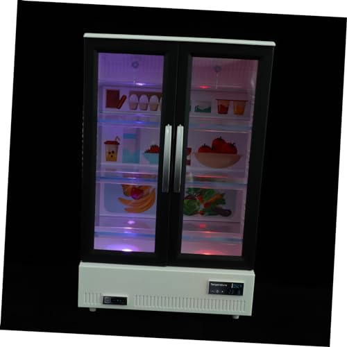 HOMOBABE Miniatur Kühlschrank Puppenhaus Möbel Abs Mini Refrigerator Zubehör Weiß Kompakt Leicht DIY Dekoration für Puppenstube Lebensecht Vielseitig für Miniatur Szenen von HOMOBABE