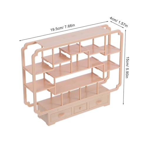 HOMOBABE Miniatur Puppenhaus Regal Kunststoff Elegantes Einfaches Design Realistische Miniaturmöbel Kreatives für Vielseitig Nutzbar im Puppenhauszimmer von HOMOBABE