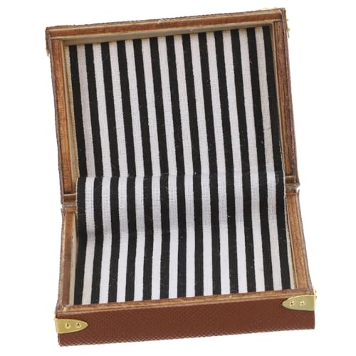 HOMOBABE Miniaturkoffer für Puppenhaus Retro Reiseaccessoires Detailliertes Design für Puppenstuben und Mikrolandschaften Charmante Dekoration für Ihr Zuhause von HOMOBABE