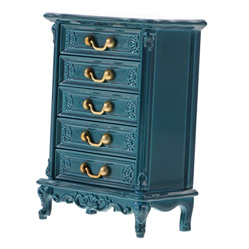HOMOBABE Miniaturmöbel für Puppenhäuser Blauer Mini Kabinett für Dekoration für Mini Haus Accessoires Realistische Gestaltung und Leichtes Design HOMOBABE Miniaturmöbel für Puppenhäuser Blauer Mini Kabinett für Dekoration für Mini Haus Accessoires Realistische Gestaltung und Leichtes Design von HOMOBABE