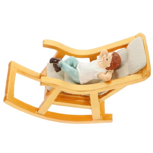 HOMOBABE Möbelset für Puppenhaus Resistente Schaukelstuhl Dekoration für Jungen für Garten und Szenen Detailreiches und Attraktives Design HOMOBABE Möbelset für Puppenhaus Resistente Schaukelstuhl Dekoration für Jungen für Garten und Szenen Detailreiches und Attraktives Design von HOMOBABE