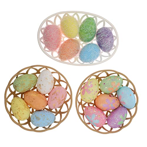 HOMOBABE Ostereier Mini-Eier Eierfarbe Eierbecher für gekochte Eier Ei-Inkubator Vögeleier basteln easter eggs easter egg decoration spielsachen Osterei Ornamente Dekorationen Schaumstoff von HOMOBABE