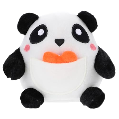 HOMOBABE Panda-Puppe Gefülltes Puppengeschenk Puppenspielzeug Cartoon-tierspielzeug Gefüllte Puppe Stofftierpuppe Black Plüsch von HOMOBABE