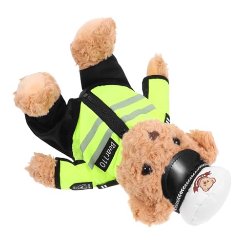 HOMOBABE Plüsch Bär Verkehrssicherheits Bär mit Uniform und Weiches Stofftier für für Jungen und Mädchen Kreatives Lernspielzeug für Verkehrssicherheit von HOMOBABE